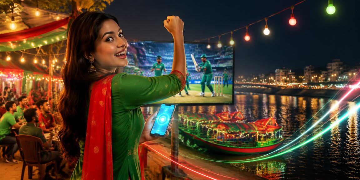 বরিশালে লাল-সবুজ পতাকার পটভূমিতে ক্রিকেট বেটিং উৎসাহী